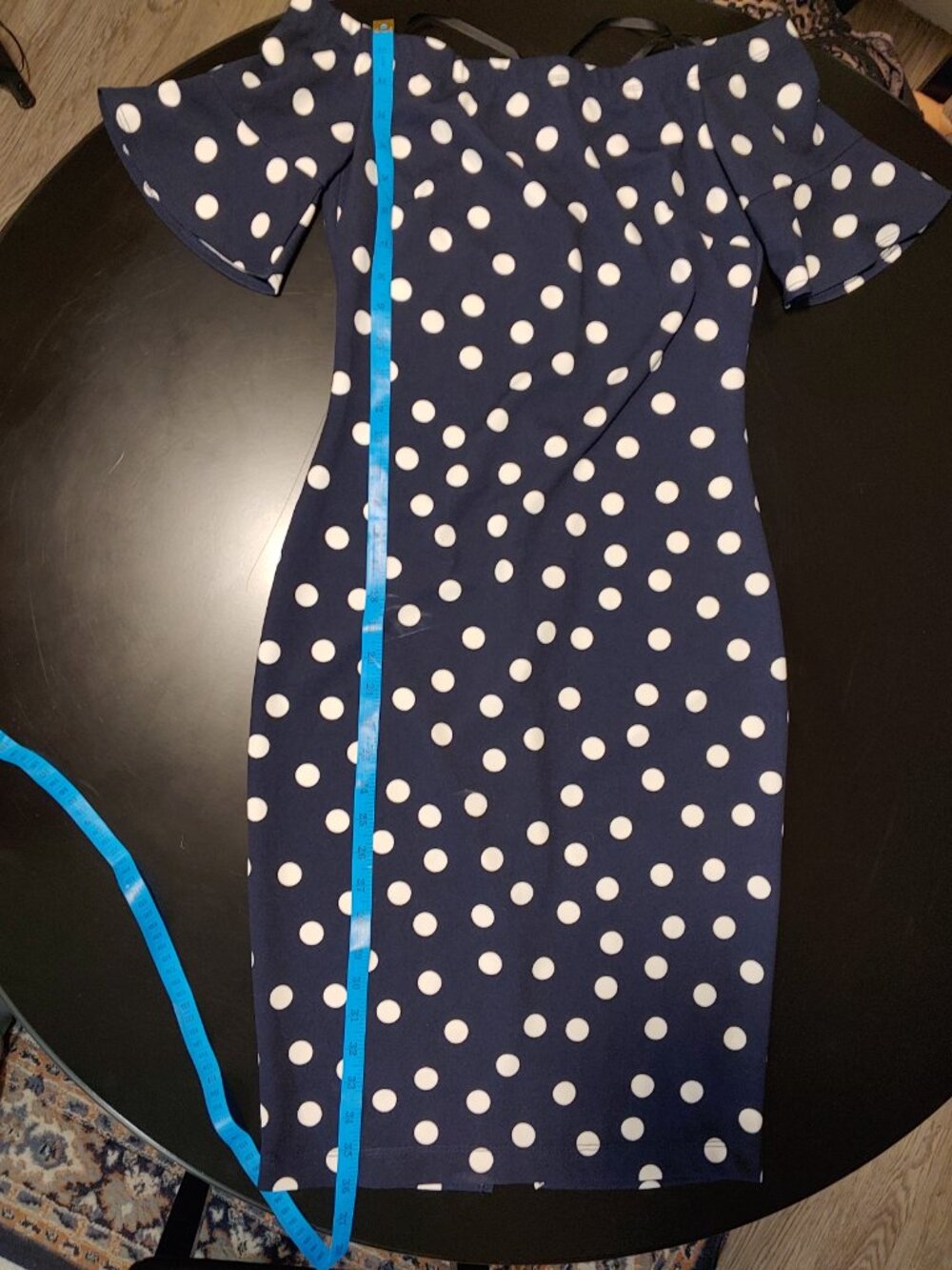 Premier Amour Navy Polka Dot Dress Size 4 – New Without Tags - Picture 4 of 8